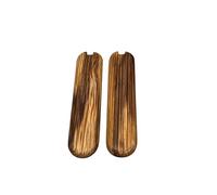 Cotes Pour Manches Couteaux Suisses, 2 Plaquettes Bois Precieux De Bois De Serpent, Longueur 58mm, Emplacements Pincettes/Cure Dents, Compatible Avec La Gamme Victorinox