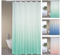 'cotexsa by MSV Premium Produit anti-moisissure Rideau de douche textile - Anti Bactérien, lavable, 100% étanche, avec 12 Anneaux Rideau de douche - Polyester, "Sugar 180 x 200 cm - Fabriqué en Espagne, Polyester, vert, 180 x 200 cm