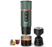 COTGCO Machine à Cafe Portable pour Voyage: Machine Expresso Portable pour Voiture et Camping - Chauffage Rapide - Café à Tout Moment - Compatibilité NS Capsules - Vert-