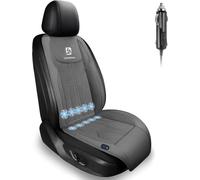COTHERIXA Coussin de siège avant de voiture rafraîchissant - 12 V et 24 V avec 10 ventilateurs - Ajustement universel - Pour voiture, VUS, camion - Gris