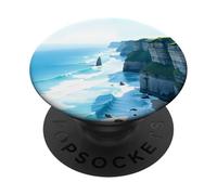 Côtière Falaises Océan Vagues Scénique Bord de Mer Vue Horizon PopSockets PopGrip Adhésif