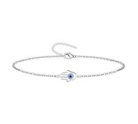 cotigo Bracelet en acier inoxydable œil turc ou en fil + un bracelet à 7 nœuds (gratuit), Amulettes de chance et de protection, contre le mauvais œil, bijoux fantaisie pour homme, bracelets pour femme