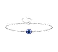 cotigo Bracelet en acier inoxydable œil turc ou en fil + un bracelet à 7 nœuds (gratuit), Amulettes de chance et de protection, contre le mauvais œil, bijoux fantaisie pour homme, bracelets pour femme