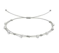 cotigo Bracelet en quartz blanc réglable pour femme - Fil ciré fait main, bracelet énergétique en pierre naturelle, cadeau avec signification pour elle, Mediano-largo, Acier inoxydable, Il ne s'agit