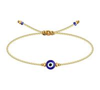 Cotigo bracelet Oeil turc en acier inoxydable ou en fil + amulettes porte-bonheur et protection contre le mauvais œil bijoux homme femme fille