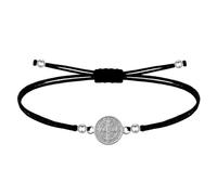 Cotigo Bracelet réglable avec médaille de Saint Benoît en acier inoxydable pour homme et femme, amulette de protection contre le mal et les envies, bijoux religieux de foi, cadeau spirituel