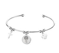 cotigo Bracelet vierge et saints d'Espagne, vierge du Carmen, Rocio, Fatima, Saint Benoît et plus, bracelet pour femme et homme, cadeaux femme, cadeau grand-mère., taille unique, Acier inoxydable, Pas