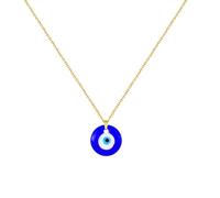 Cotigo - Collier Œil Turc Amulette de Protection Spirituelle avec Pierre Bleue - Contre le Mal de Œil | Nazar | Œil Grec | Collier de protection pour Femme et Homme., Mediano-largo, Acier inoxydable