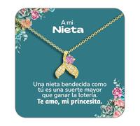 cotigo - Collier pour femme en acier inoxydable, pendentif avec carte décorée pour maman, amour, épouse, fille, amie, cadeau d'anniversaire, Saint-Valentin, fête des mères, Noël., Mediano-largo, Acier
