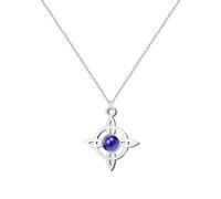 cotigo Collier pour femme noeud de sorcière avec pierre naturelle et acier inoxydable + cadeau un bracelet à 7 nœuds, nœud de sorcière double protection, amulette de chance, cadeau femme., Mediano