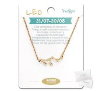 Cotigo Collier Signe Zodiaque Acier Inoxydable, 12 Collier Constellations avec Pendentif Horoscope en Zircone - Collier Femme pour Bijouterie Astrologie, standard, Acier inoxydable, Zircone cubique