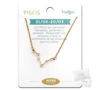 Cotigo Collier Signe Zodiaque Acier Inoxydable, 12 Collier Constellations avec Pendentif Horoscope en Zircone - Collier Femme pour Bijouterie Astrologie, standard, Acier inoxydable, Zircone cubique