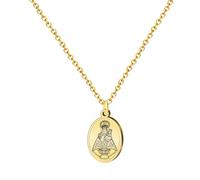 cotigo Collier vierge en acier inoxydable, saints d'Espagne, catholique, religion, patron d'Espagne, cadeau pour femme, homme, cadeau pour grand-mère., Mediano-largo, Acier inoxydable, Pas de gemme