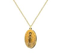 cotigo - Collier vierge en acier inoxydable, saints d'Espagne, catholique, religion, patron d'Espagne, religion, cadeau femme, cadeau pour homme, cadeau pour grand-mère., Mediano-largo, Acier