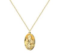 cotigo Collier vierge en acier inoxydable, saints d'Espagne, catholique, religion, patron d'Espagne, religion, cadeau femme, cadeau pour homme, cadeau pour grand-mère., Mediano-largo, Acier inoxydable