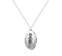 cotigo Collier vierge en acier inoxydable, saints d'Espagne, catholique, religion, patron d'Espagne, religion, cadeau femme, cadeau pour homme, cadeau pour grand-mère., Mediano-largo, Acier inoxydable