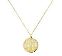 cotigo Collier vierge en acier inoxydable, saints d'Espagne, catholique, religion, patron d'Espagne, religion, cadeau femme, cadeau pour homme, cadeau pour grand-mère., Mediano-largo, Acier inoxydable