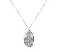 cotigo Collier vierge en acier inoxydable, saints d'Espagne, catholique, religion, patron d'Espagne, religion, cadeau femme, cadeau pour homme, cadeau pour grand-mère., Mediano-largo, Acier inoxydable