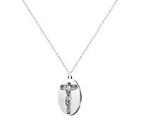 cotigo Collier vierge en acier inoxydable, saints d'Espagne, catholique, religion, patron d'Espagne, religion, cadeau femme, cadeau pour homme, cadeau pour grand-mère., Mediano-largo, Acier inoxydable