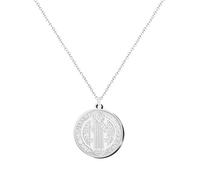 cotigo Collier vierge en acier inoxydable, saints d'Espagne, catholique, religion, patron d'Espagne, religion, cadeau femme, cadeau pour homme, cadeau pour grand-mère., Mediano-largo, Acier inoxydable