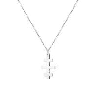 cotigo - Croix du monde, croix de Caravaca, croix latine, collier femme, pendentif homme, cadeau grand-mère, cadeau femme, collier amie, pendentif spirituel, Mediano, Acier inoxydable, Pas de gemme