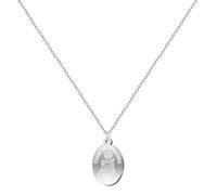 cotigo Pendentif Vierge de Covadonga en acier inoxydable, la sainte patronne des Asturies, médaille religieuse de protection, foi et espoir, cadeau catholique pour homme et femme, Mediano-largo, Acier