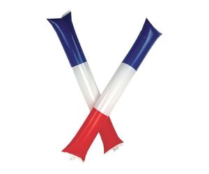 Cotillons d'Alsace 2 applaudisseurs gonflables drapeau français