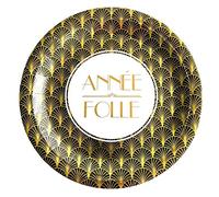 Cotillons d'Alsace 8 Assiettes Carton ÉCOLOGIQUE ANNÉE Folle 23CM