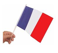 Cotillons d'Alsace CDA 10 Drapeaux France Polyester avec HAMPE 15X21CM