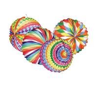 COTILLONS D'ALSACE Lampions Boule bariolés - 22 cm - Lot de 12 - Multicolore