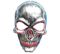 Cotillons d'Alsace Masque lumineux tête de mort Silver Skull
