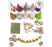 Party Pro Kit de cotillons 40118769 pour 10 personnes Multicolore Bleu G