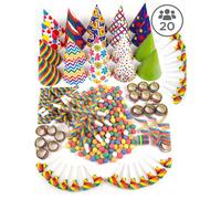 Kit cotillons multicolores 20 personnes Multicolore