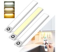 COTLEDL Lampe de Placard,3 Pièce 30CM Lumiere Detecteur de Mouvement Interieur,Dimmable Reglette LED Cuisine,3000mAh Type-C Lumiere LED Sans Fil pour Armoire,Escalier,Cuisine,Couloir