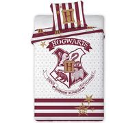 Coton 140x200 Harry Potter 004 Herbe blanc marron jeune taie d'oreiller 70x90 Faro