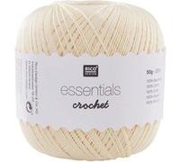 Fil Rico Design Essentials Crochet - RICO DESIGN - Vanille - Fil lisse - Effet chatoyant - 280m