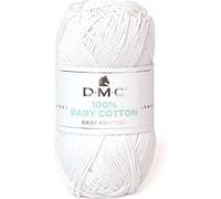 DMC – Fil à tricoter – Baby Cotton 100% coton – Pelote 50 g (106 m) – Blanc