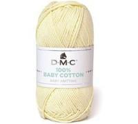 DMC - 100% Baby Cotton - Fil à tricoter - 100% coton | Spécialement conçu pour les bébés et la réalisation de layette | Doux et confortable | Pelote de 50 g - 106 m | 27 coloris disponibles