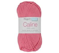 Coton à tricoter CALINE 111 Rose - Fil à tricoter - 100% coton - 50g - 125m - Distrifil