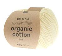Coton à tricoter Essentials Organic Cotton aran - Rico Design(...) - 33 Jaune Vanille 33 Jaune Vanille