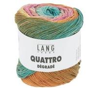 Coton à tricoter et à crocheter QUATTRO DEGRADE - 100GR -(...) - Multicolore 0006 (Turquoise-Rose-Jaune)