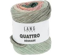 Coton à tricoter et à crocheter QUATTRO DEGRADE - 100GR -(...) - Multicolore 0008 (Menthe-Vert foncé-Abricot)