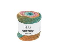 Coton à tricoter et à crocheter QUATTRO DEGRADE - 100GR -(...) - Multicolore 0006 (Turquoise-Rose-Jaune)