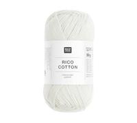 Coton à tricoter ou à crocheter Rico Cotton - Rico Design(...) - 000 Blanc
