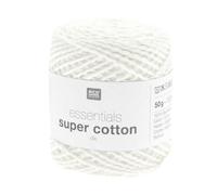 Coton à tricoter ou crocheter Essentials Super Cotton DK - Rico Design(...) - 01 Blanc