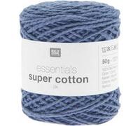 Rico Design Coton à Tricoter ou Crocheter Essentials Super Cotton DK Color : 11 Bleu