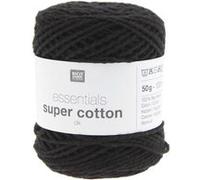 Coton à tricoter ou crocheter Essentials Super Cotton DK - Rico Design(...) - 22 Noir 22 Noir G