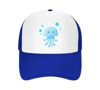 Coton Bleu Dessin animé Méduse Été Loisirs Sports Quotidien Chapeau de Soleil Pêche en Plein air Casquettes de Camion pour Hommes et Femmes Cadeau de Mode