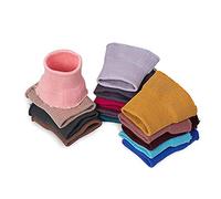 Coton Bord-Côte en Tricot Stretch Tissu de Garniture pour Chandail Veste Extension Manches Remplacement Couture DIY (Blanc, 1 Paire)