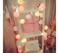 Coton Boule Chaîne Lumière de Fée 10-LED Conduit Multicolore Décor Jardin Maison